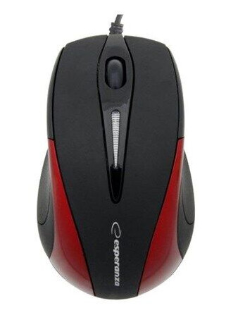 Esperanza EM102R Optisk USB Mus med 3 Knapper Rød Esperanza EM102R Optisk USB Mus med 3 Knapper Rød