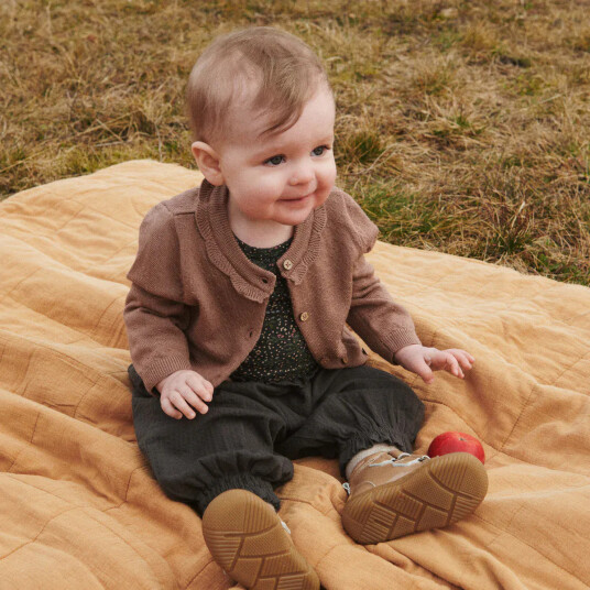 Wheat Knit Cardigan Amy Berry Dust (80 / 1 år)