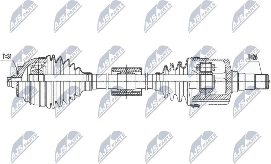 Nty Drivaksel NTY NPW BM 187 Nty Drivaksel NTY NPW BM 187