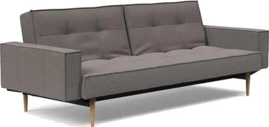Sovesofa Splitback med Armlener & Lys Styletto ben B 6004625