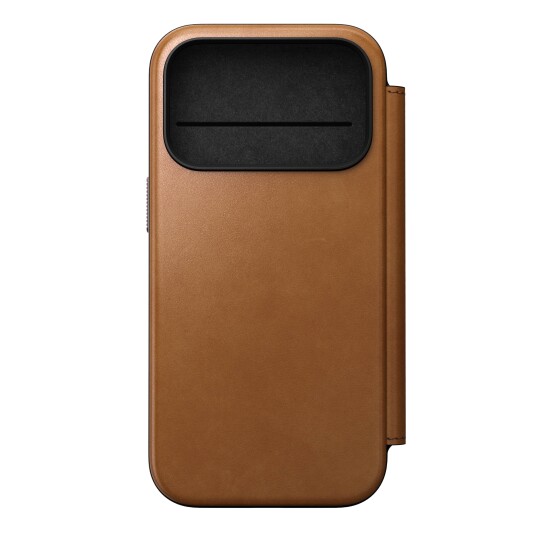 Nomad Modern Folio MagSafe Skinnetui til iPhone 17 Pro - English Tan