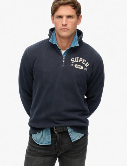 Superdry Athletic Ess Half Zip Navy M
