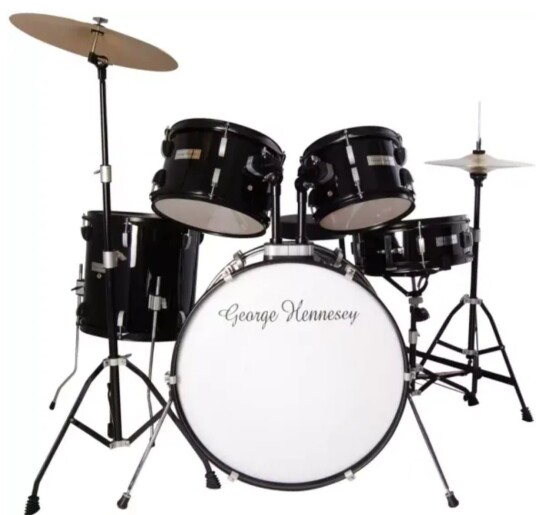 George Hennesey JBJ1049A trommesett sort komplett