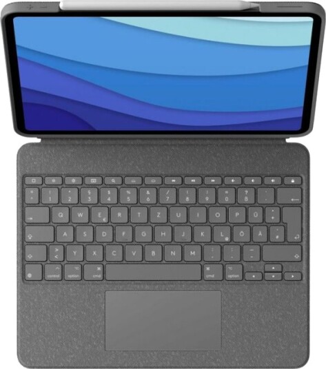 Logitech Combo Touch - tastatur og folioveske - med styrepute - QWERTZ - Tysk - Oxford-grå Inn-enhet Logitech Combo Touch - tastatur og folioveske - med styrepute - QWERTZ - Tysk - Oxford-grå Inn-enhet