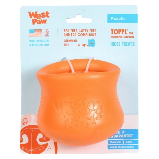 West Paw Toppl Oransje 12 cm West Paw Toppl Oransje 12 cm