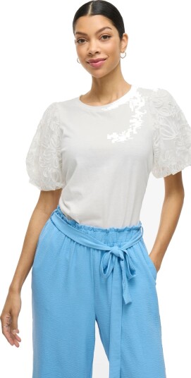 Vila Visimonia O Neck S/S Top/1 White XXL Vila Visimonia O Neck S/S Top/1 White XXL