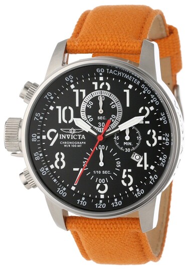 Invicta Herreklokke 11520 I Force Sort/Lær Ø46 mm