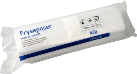 Fryseposer 32 Μm 450 X 850 Mm Ld Pe Transparent Rulle A 20 Stk Fødevaregodkendt   20 Stk.