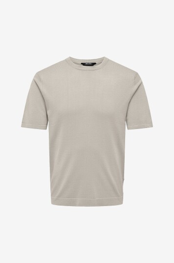 Only & Sons Genser onsWyler Life Reg 14 SS Knit Grå Only & Sons Genser onsWyler Life Reg 14 SS Knit Grå