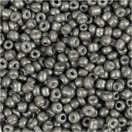 Rocaillesperler 3 mm grå 25 g