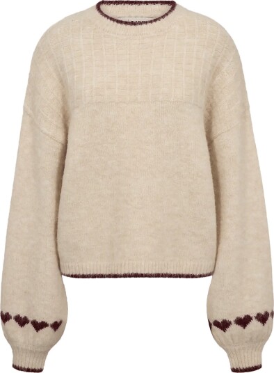 A View Heart New Knit Pullover Cream XL A View Heart New Knit Pullover Cream XL
