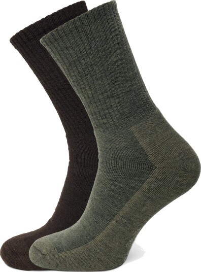 Alpacasocks&Co Merino Casual 2 Pack   Green   42 45