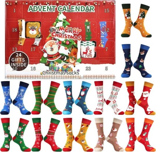 Adventskalender 2025 sokker for kvinner Adventskalender sokker for kvinner Adventskalender voksne gaver til Adventskalender kvinner ideer Advent