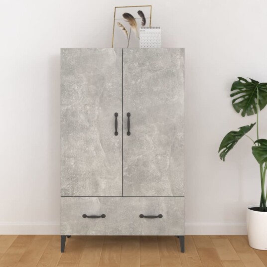 vidaXL Highboard betonggrå 70x31x115 cm konstruert tre vidaXL Highboard betonggrå 70x31x115 cm konstruert tre