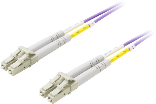 Deltaco OM4 LC-LC Duplex Fiberkabel 50/125 20m Multimode