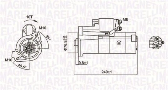 Starter MAGNETI MARELLI 063721221010 Starter MAGNETI MARELLI 063721221010