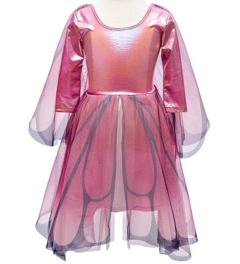 Great Pretenders Kostymer Sommerfuglkjole m. Vinger Great Pretenders 5 6 år 110 116 Kostymer Metallic Rosa