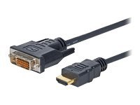 VivoLink Pro - Adapterkabel - DVI-D hann til HDMI hann - 7.5 m - skjermet - svart - formstøpt, tommelskruer