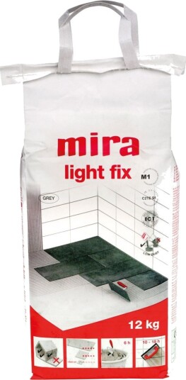 MIRA LIGHT FIX 12 KG GRÅTT FLISELIM