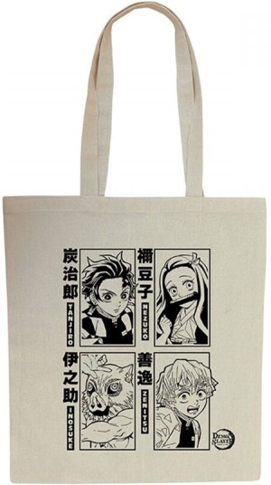 Abysse Demon Slayer Stoffveske 38x42 cm med Tanjiro, Nezuko, Zenitsu & Inosuke Abysse Demon Slayer Stoffveske 38x42 cm med Tanjiro, Nezuko, Zenitsu & Inosuke