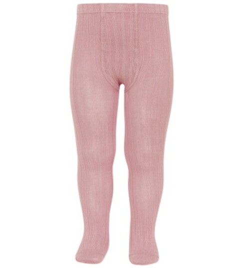 Condor Strømpebukser Rib Pale Pink Condor 7 8 år 122 128 Strømpebukser Rosa