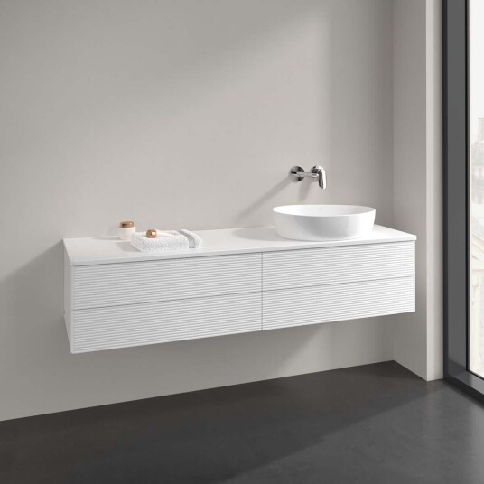 Villeroy & Boch  Antao Servantskap med 4 skuffer 160x50x36 cm u/lys Hvit Matt