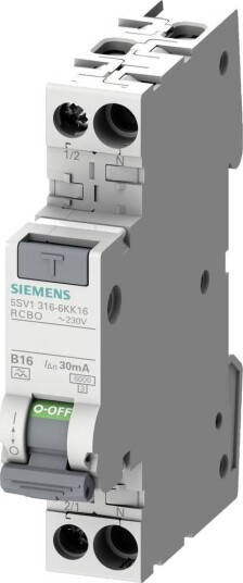 Siemens Kombiautomat 5SV13166KK10 RCBO 1P+N, 10A, 230 v, 30mA (B)