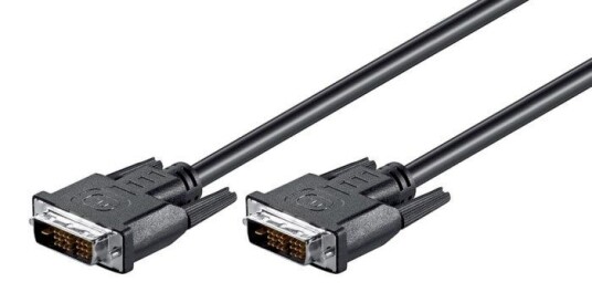 Goobay DVI-D 2m Kabel Han-Han, Svart - Full HD Kvalitet