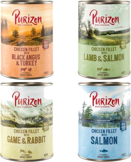 Purizon Våtfôr Adult Original Mixpakke 4 Sorter 6 X 400 G