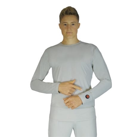 Glovii Heated Sweatshirt , Unisex Grey ( #B8BEBE ) Dame L