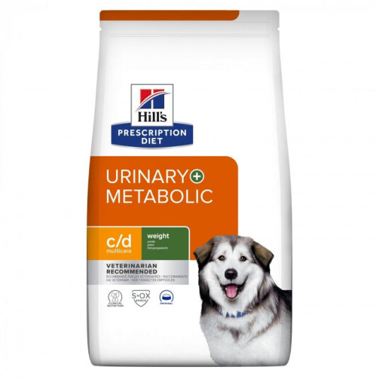 Hill's Prescription Diet Hundefôr c/d Urinary + Metabolic 12 kg for Voksen Hund med Overvekt og Urinveisproblemer Hill's Prescription Diet Hundefôr c/d Urinary + Metabolic 12 kg for Voksen Hund med Overvekt og Urinveisproblemer