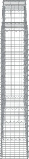 vidaXL Gabionkurver buede 14 stk 200x30x140/160 cm galvanisert jern