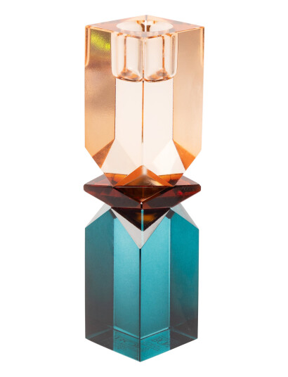 C"est Bon Crystal Candle Holder - Blue - ONE SIZE