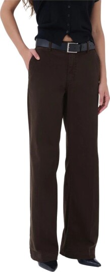My Essential Wardrobe Bukser Dame Høy Midje Wide Leg Delicioso Brun XL