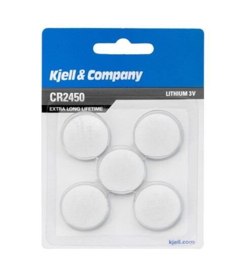 Kjell & Company Litiumbatteri CR2450 5-pk.
