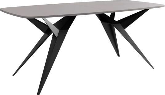 Elvora Matbord 160 cm Rektangulær - Grå/Svart