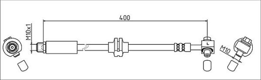 Bremseslange METZGER 4111623 Bremseslange METZGER 4111623