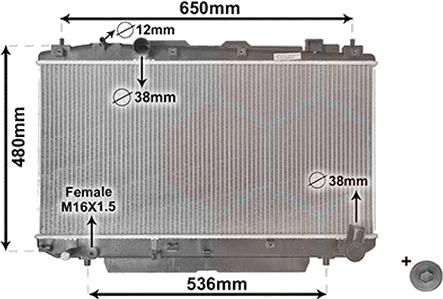 VAN WEZEL 53002348 Radiator motorkjøling VAN WEZEL 53002348 Radiator motorkjøling