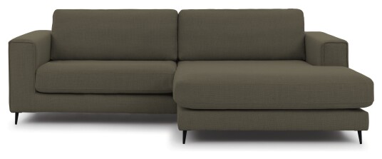 Juvila PALMA Sofa m. bred sjeselong XL høyre, Grønn Unoliving