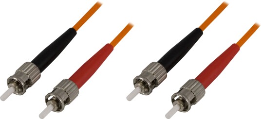 Deltaco ST-ST Duplex Multimode Fiberkabel 10m Oransje LSZH Deltaco ST-ST Duplex Multimode Fiberkabel 10m Oransje LSZH