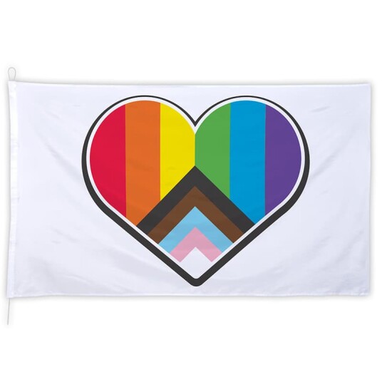 Boland Pride Progress-hjerte flagg XXL