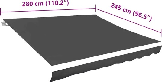 vidaXL Markiseduk 300x250 cm antrasitt vidaXL Markiseduk 300x250 cm antrasitt