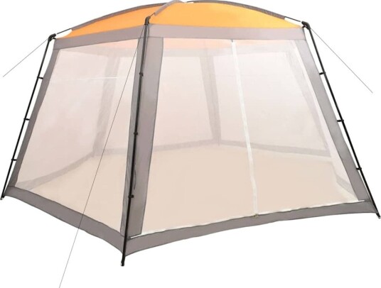 vidaXL Bassengtelt stoff 660x580x250 cm grå