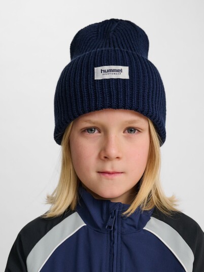 Hummel hmlJR HEAVY RIB KNIT BEANIE DRESS BLUES OS CHILD pannebånd