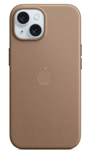 Apple iPhone 15 FineWoven MagSafe Deksel Taupe - Baksidedeksel til Mobildeksel Apple iPhone 15 FineWoven MagSafe Deksel Taupe - Baksidedeksel til Mobildeksel