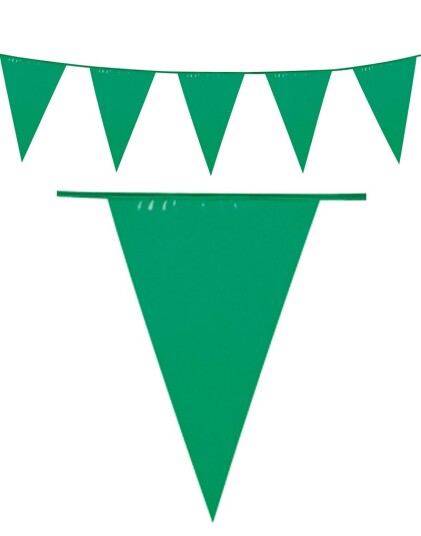 10 Meter Banner med Grønne Vimpel Flagg