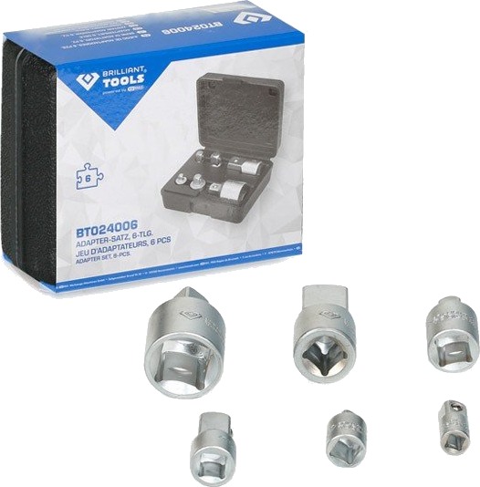 KS TOOLS BT024006 Forstørrelses- / reduksjonsadapter sett, skralle