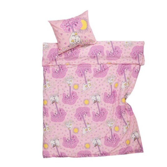 MoominArabia Mummi sengesett 140x200 cm Kjærester rosa MoominArabia Mummi sengesett 140x200 cm Kjærester rosa