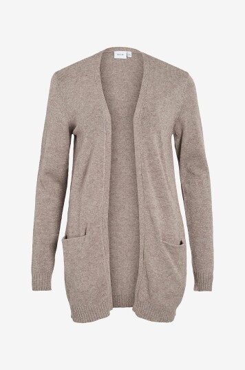 Vila Cardigan viRil L/S Open Knit Grå