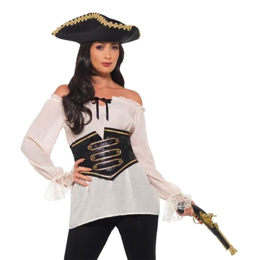 Smiffys Piratskjorte Dame - Medium Smiffys Piratskjorte Dame - Medium